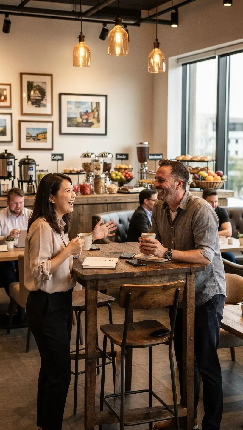 Stylowe wnętrze z zielonymi roślinami i naturalnymi elementami dekoracyjnymi.